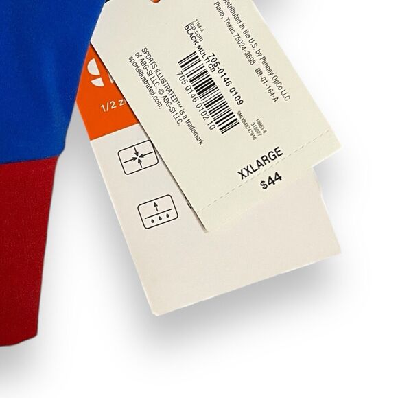 Sports Illustrated Crop Top Sports Bra Womens XXL Workout Cycling Colorblock NEW - Picture 7 of 9